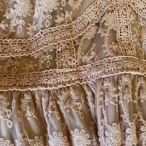 Lovely Blush Pink Embroidered Dress - Picture 3 of 3